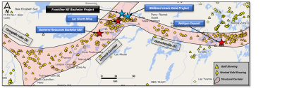 Frontline Acquires Gold Project Northeast  of former Lac Shortt Gold Mine