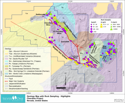 Silver One Provides Update on Its Cherokee Project, Nevada Drill Targets Identified