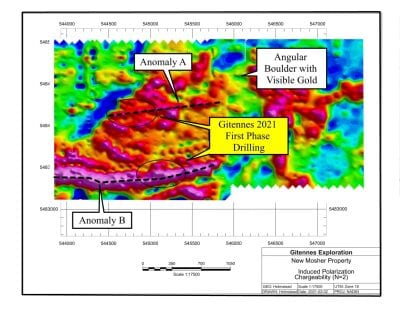 Gitennes Contracts Drilling Company for First Phase Diamond Drill Programme, New Mosher Gold Property, Chapais-Chibougamau area, Quebec