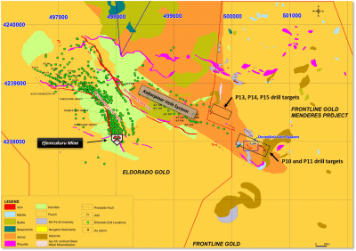 Frontline Announces Commencement of Drilling at its Menderes Gold Project, Located in SW Region of Turkey