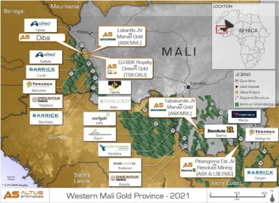 Encouraging Drilling Results from Tabakorole Gold Project, Southern Mali