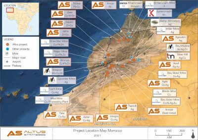 Geophysical IP Survey at Agdz Copper-Silver Project, Morocco