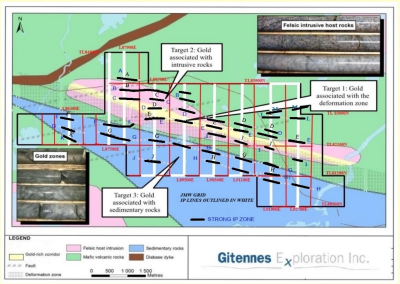 Gitennes JMW Property Induced Polarization Survey Produces Numerous Chargeability Anomalies and Drill Targets, Chapais-Chibougamau Area, Quebec