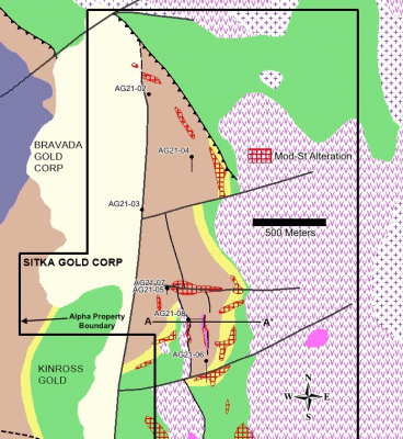 Sitka Drills 3.05 Metres of 1.10 g/t Gold; Further Increases Land Holdings at Alpha Gold in Nevada