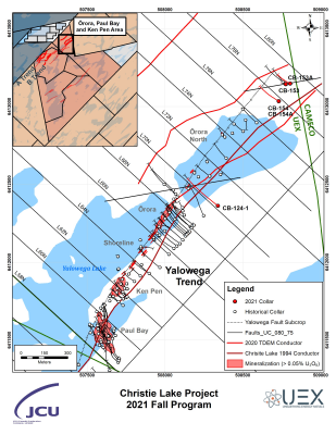UEX Announces Fall Drill Program Results from Christie Lake