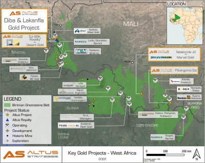 Altus Intersect 1.23 g/t over 127m at Lakanfla Central Prospect in Western Mali