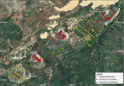 Tantalex Resources Corporation Reports Results from Initial Phase 1 Drilling Assay Results from 5 Dumps at Manono Lithium Tailings Project with Best Intercepts of 34m at 0.88% Li2O from surface in MDA-059 on the G dump and 7m at 1.22% Li2O from surface in MDC-056 on the K dump