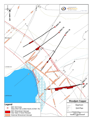 Deerhorn Zone 2021 Drill Results: Hole DH21-77 intersects 24.0 m of 3.85 g/t gold equivalent