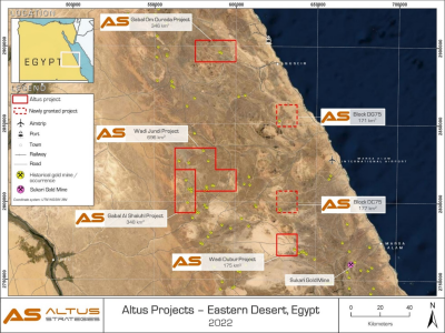 Multiple High Grade Gold Discoveries in Egypt & Further Licences Awarded
