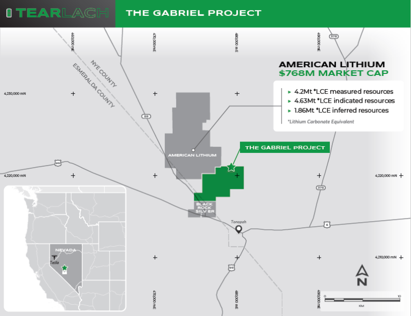 Tearlach Enters Into an Joint Venture Agreement with Blackrock Silver to Develop the Tonopah North Lithium Project, Nevada