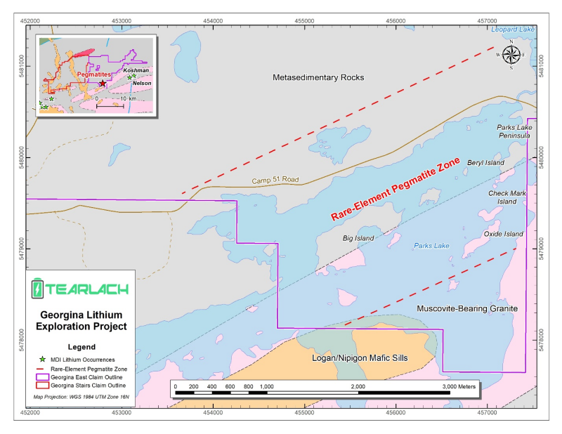 Assay Results confirm Be and Nb-Ta Oxide-bearing Pegmatites on Tearlach’s Georgina Properties