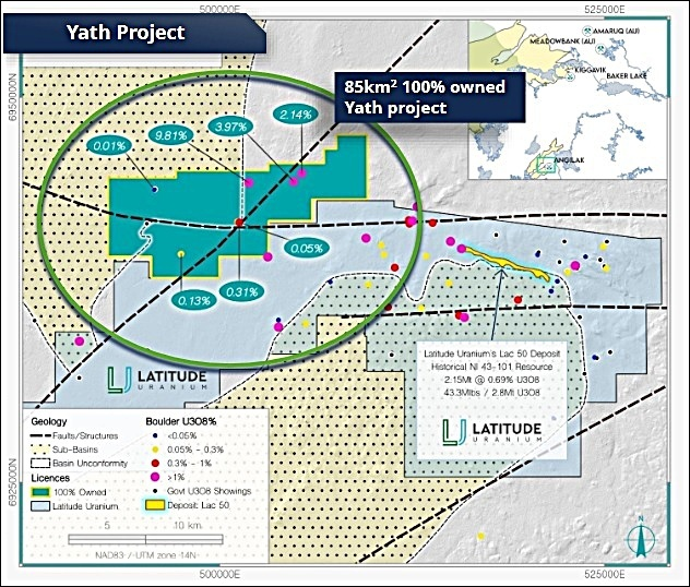 Generation Uranium to Begin Exploration Program On Its 100% Wholly Owned Yath Project in Nunavut, Canada